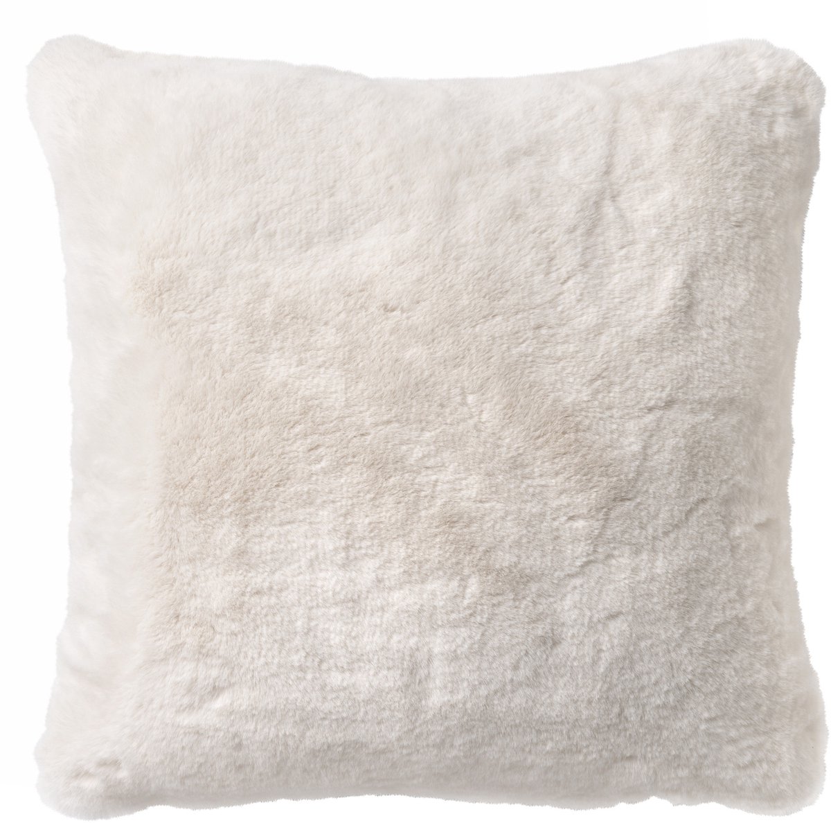 Dutch Decor ZOYA - sierkussen 45x45 cm - bontlook - Snow White - wit - Inclusief binnenkussen - Luxe kussens voor woonkamer & bank
