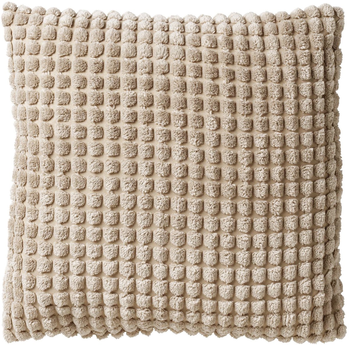Dutch Decor ROME - sierkussen 45x45 cm - effen kleur - 3D-structuur - Pumice Stone - beige - Inclusief binnenkussen - Luxe kussens voor woonkamer & bank
