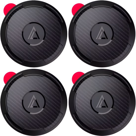 Support AirTag - Set de 4 - Étui AirTag dissimulé - Traceur antivol pour vélo, moto, scooter, voiture et bagages - Étanchéité IPX8 - Antichoc - Avec colle super 3M - Fixation solide - Résistant aux intempéries - Design discret