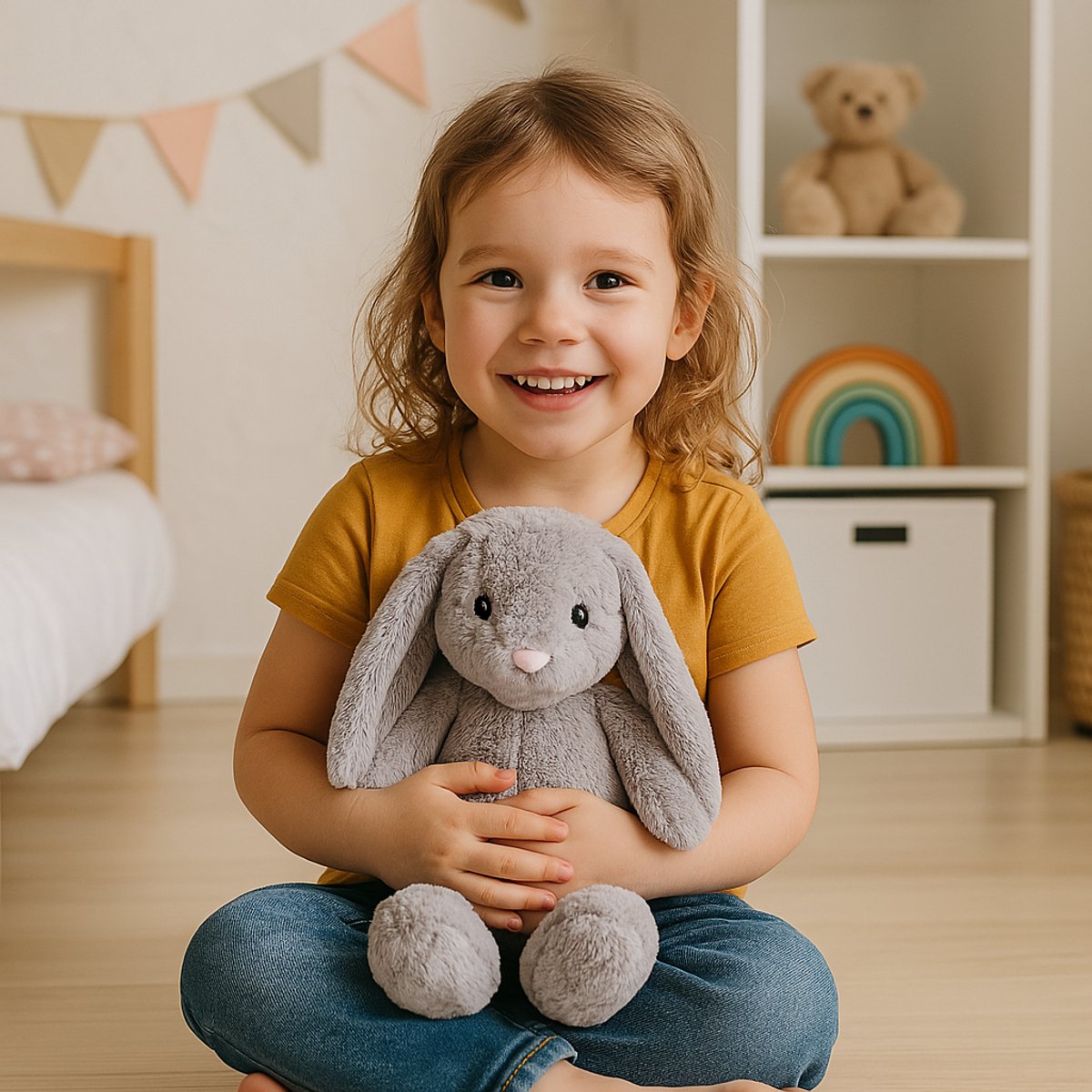 D-essentials Knuffelvriendjes - Verzwaringsknuffel - Verzwaarde knuffel 1.8 kg - Zware knuffel anxiety voor volwassenen en kind - Weighted stuffed animal - Sensorisch speelgoed - Plushie - Verzwaringskussen — afbeelding 4