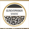 Ronde verpakking met goudkleurig randje voor gezichtsmasker sensitive.