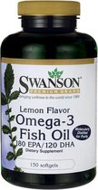 Swanson health Omega-3 Fish Oil Lemon Flavor - 150 softgels