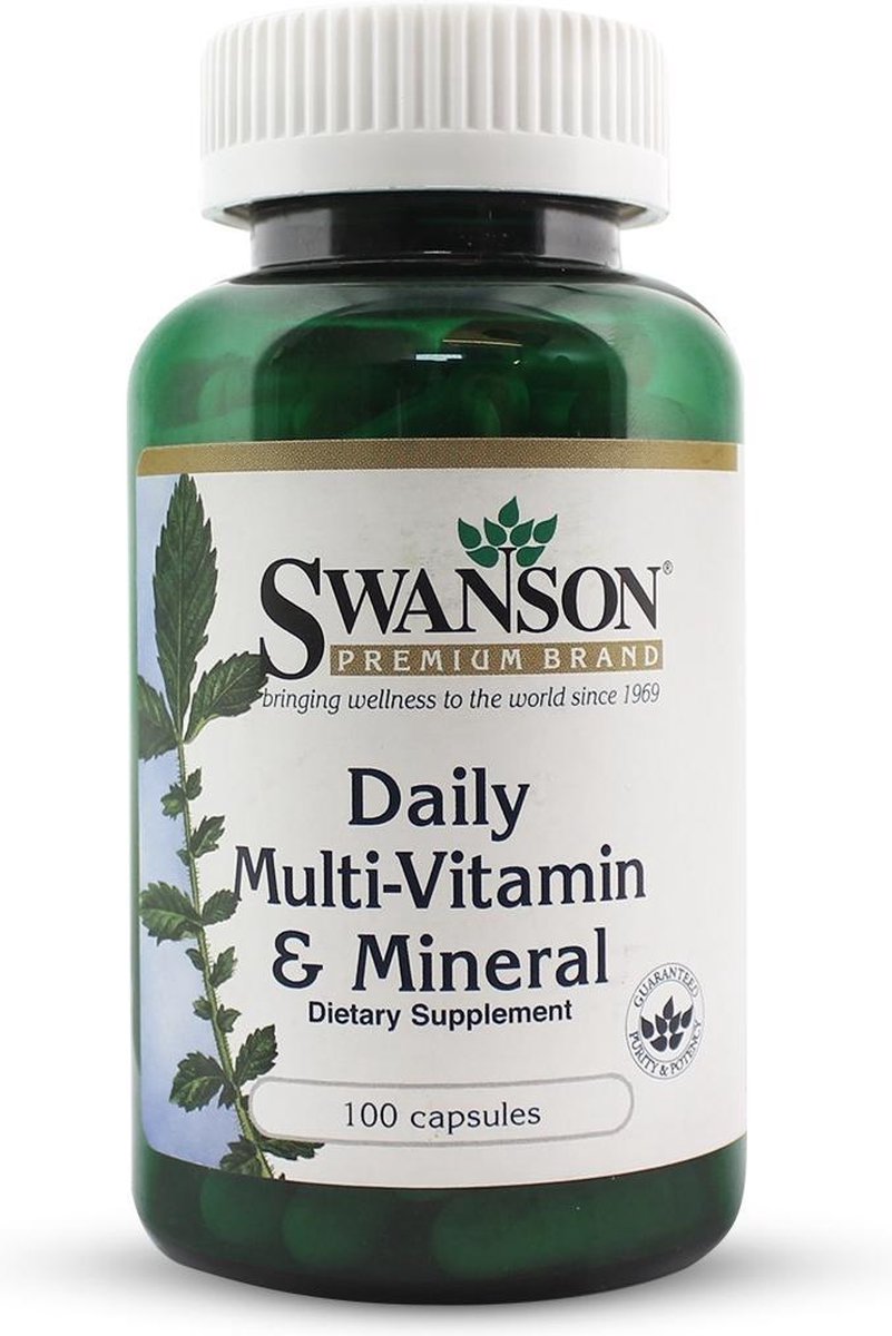 Swanson Health Daily MultiVitamin & Mineral - 100 Capsules - Swanson