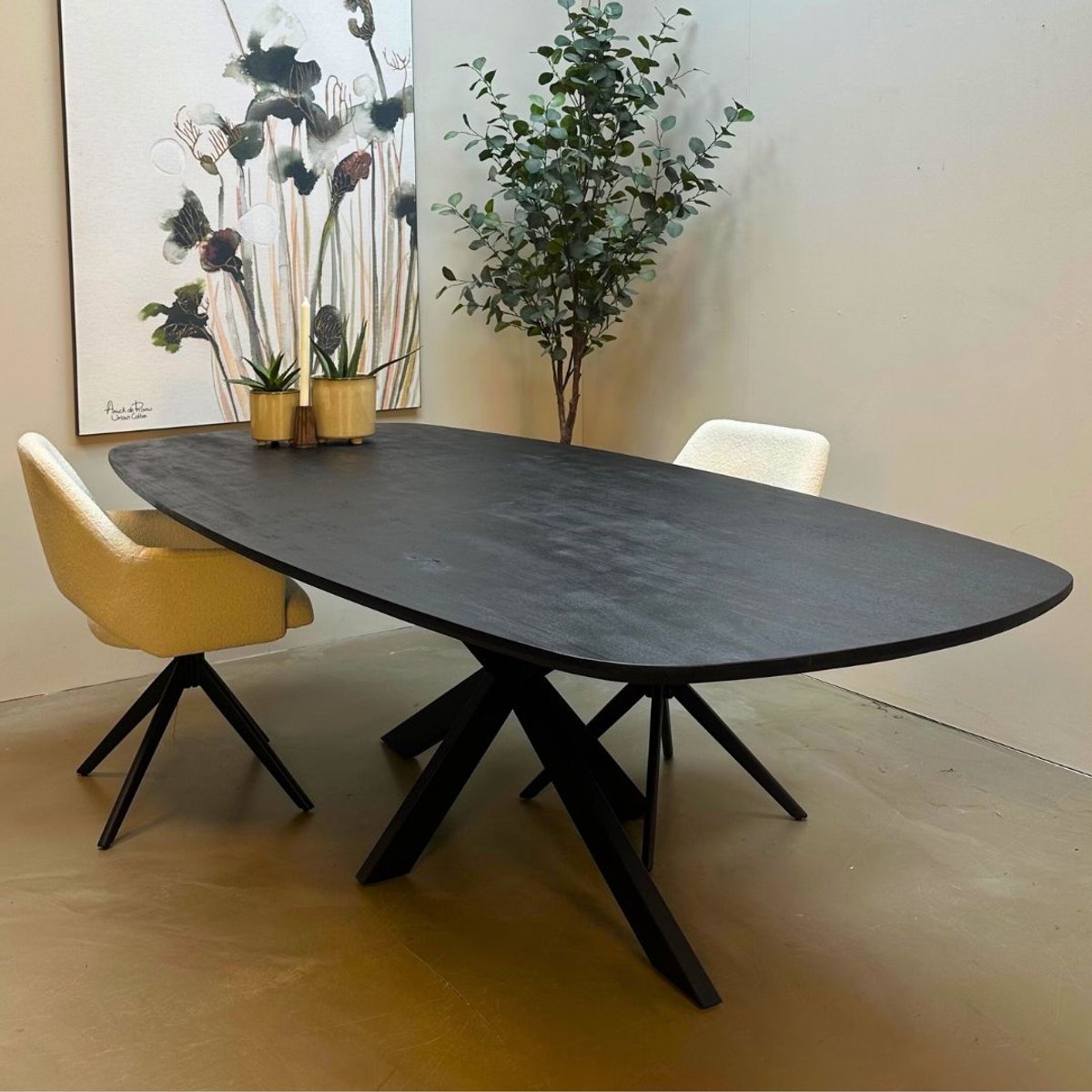 Reefs Interior Eettafel Karin - Zwart-180cm