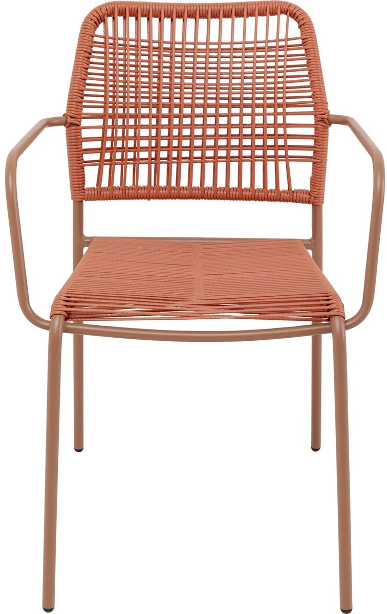 Tuinstoel met armleuningen Madagascar rood Kare Design
