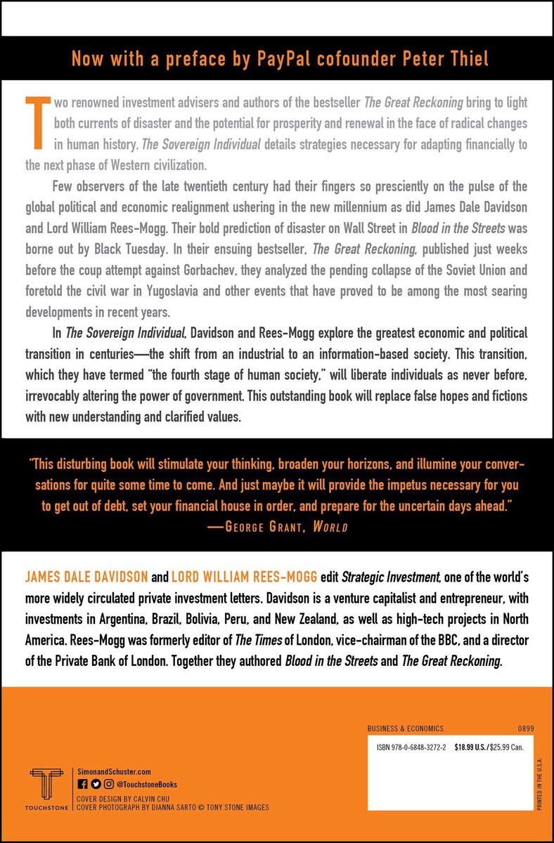 The Sovereign Individual - back cover