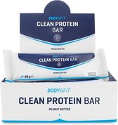 Body & Fit Clean Protein Bar - Proteïne Repen / Eiwitrepen - Pindakaas - 12 stuks (1 doos)