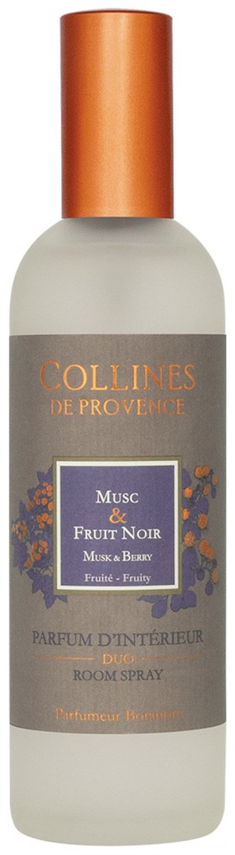Collines de Provence Huisparfum Duo 100 ml (Geur : Musk & Zwart Fruit)