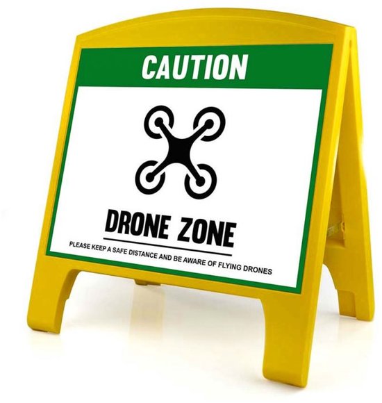 Drone Warning Sign - Large - Drone Zone - Green - English | bol