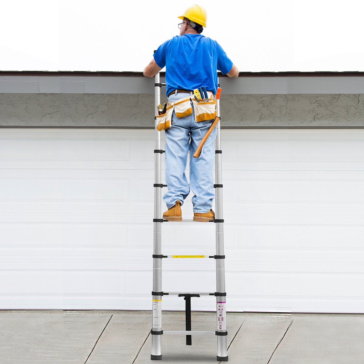 NAIZY Aluminium Telescopische Ladder Opvouwbaar 3,2M Multifunctionele Ladder Aanleunladder Multifunctionele Ladder Uitschuifbare Ladder 11 Treden Trapladder Gemaakt van Hoogwaardig Aluminium Draagvermogen 150KG – foto 4