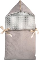 Bubaba Nanny Blanket 2 in 1 wikkeldeken Grey Dots (0-6mnd)