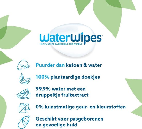 WaterWipes Billendoekjes Bio - 12 x 60 stuks - 720 doekjes