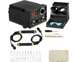Houtbrandset, 200-700°C Instelbaar - 2 Pyrografiepennen + 23 Accessoires - Volledige Houtsnij-Outfit