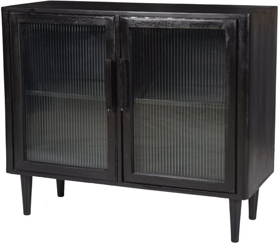 by Mooss Wandmeubel Rome Commode Zwart Hout Retro