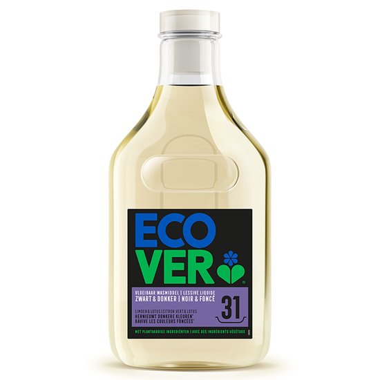 Ecover - Vloeibaar Donker Wasmiddel - 1.43 L - Kleurbescherming & Pluisverwijdering - Plantaardig & Biologisch afbreekbaar - Fles van gerecycled plastic