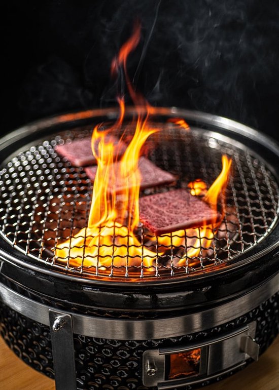 Burnit Hibachi Grill Rond - BBQ - Ronde Shichirin - Teppanyaki - Hibachi - Tafel Grill - ø 30cm van Burnit — afbeelding 4