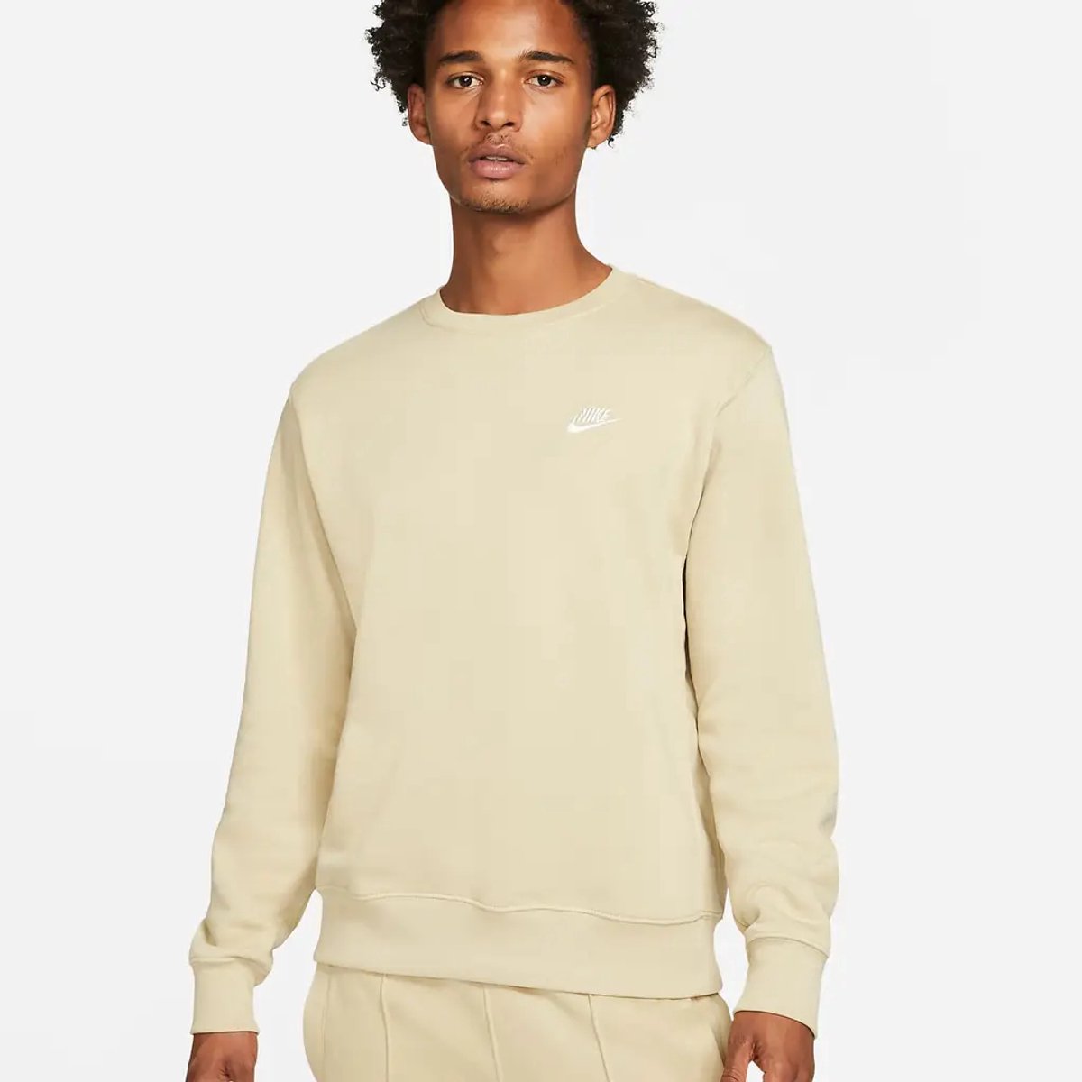 Nike Sportswear Club Fleece Crew Sweatshirt Crewneck Trui Beige