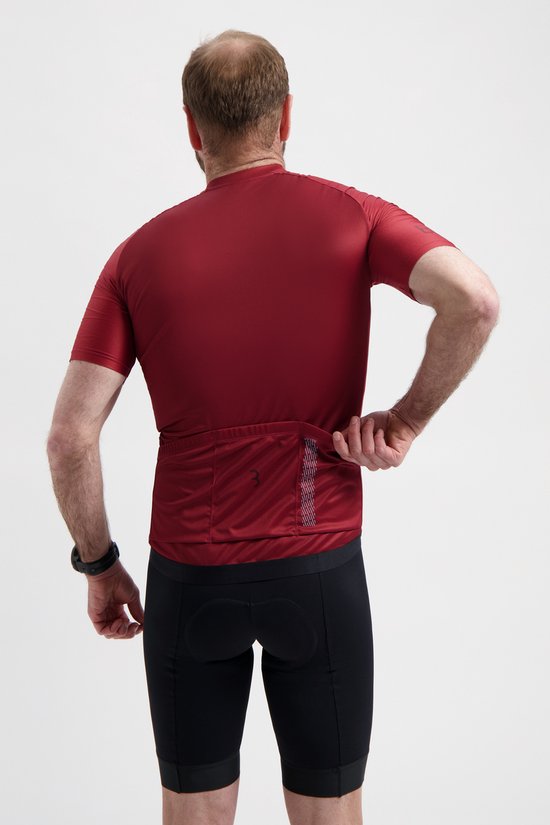 BBB Cycling ComfortFit R - Duurzaam Fietsshirt Heren Korte Mouw - 15-25 °C - Ademend MTB en Wielrenshirt - 3 Achterzakken - Rood van BBB Cycling — afbeelding 5