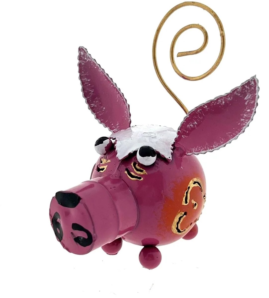 Metalen big Piggy roze