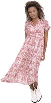 Lilie rose MIDI SHIRT Spring 2025 DRESS WVN-Fuchsia- Dames Jurk - Size M/L