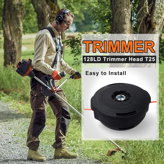 Geschikt voor 2-pack 128LD T25 Trimmerkop voor Husquvarna Weed Eater 223L 322L 125L 128L 128LD 128R 128RJ 122L 125C 223R 322C 323C 325C 325CX WeedEater-onderdelen 966674401 Jonsered-bosmaaier BC2128 van Merkloos	 — afbeelding 3