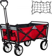 Bol.com Bolderkar opvouwbaar - Massieve banden - Kinderenvervoer - Bodschappentrolley - Strandkar - Max 80kg aanbieding