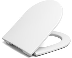 Plieger Milano Toiletbril - D-Vorm WC Bril - Duroplast - Wit - Met Deksel - Softclose - Quick Release