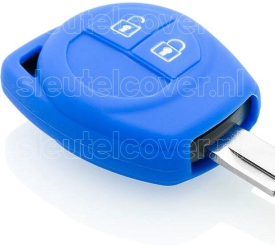 Autosleutel Hoesje geschikt voor Suzuki - SleutelCover - Silicone Autosleutel Cover - Sleutelhoesje Blauw