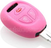 Autosleutel Hoesje geschikt voor Saab - SleutelCover - Silicone Autosleutel Cover - Sleutelhoesje Roze