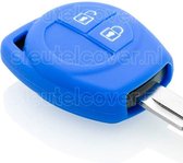 Autosleutel Hoesje geschikt voor Nissan - SleutelCover - Silicone Autosleutel Cover - Sleutelhoesje Blauw