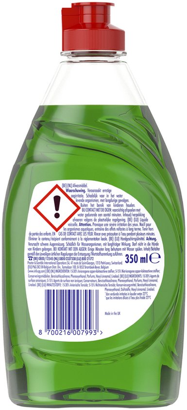 Dreft Quickwash Vloeibaar Afwasmiddel - Original - Voordeelverpakking 10 x 350 ml