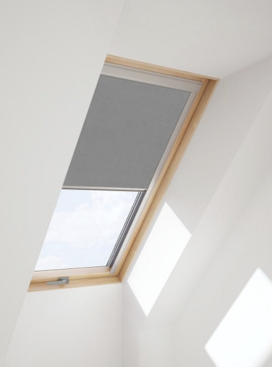 Contrio Verduisterend Rolgordijn voor VELUX Dakramen, GGL P08 408, *Grijs*