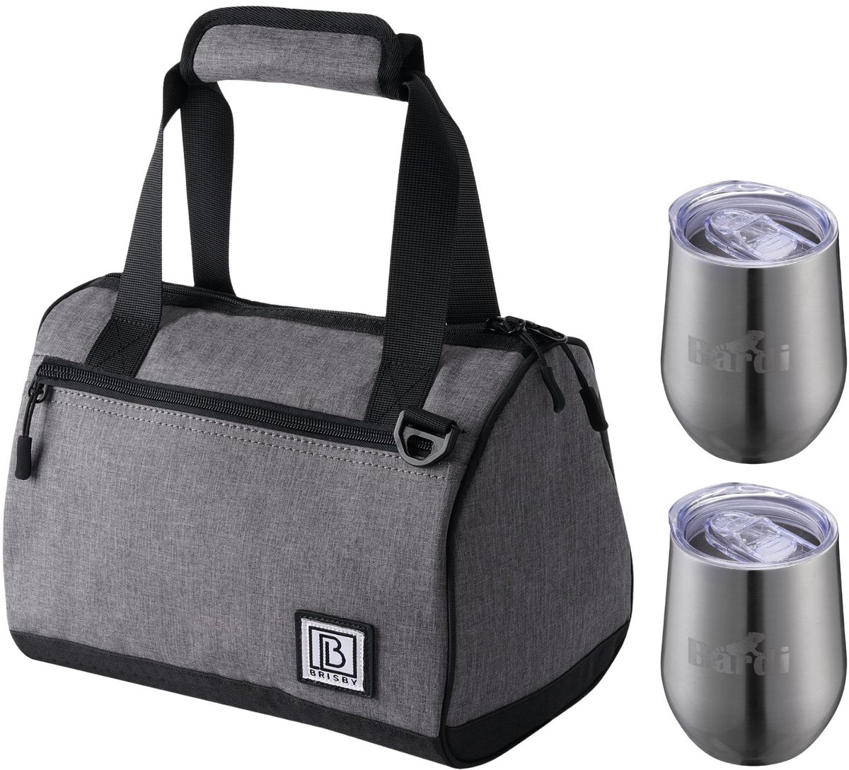 Brisby 10L Koeltas Grijs + Thermosbeker Set RVS – Voor vrouwen die altijd onderweg zijn