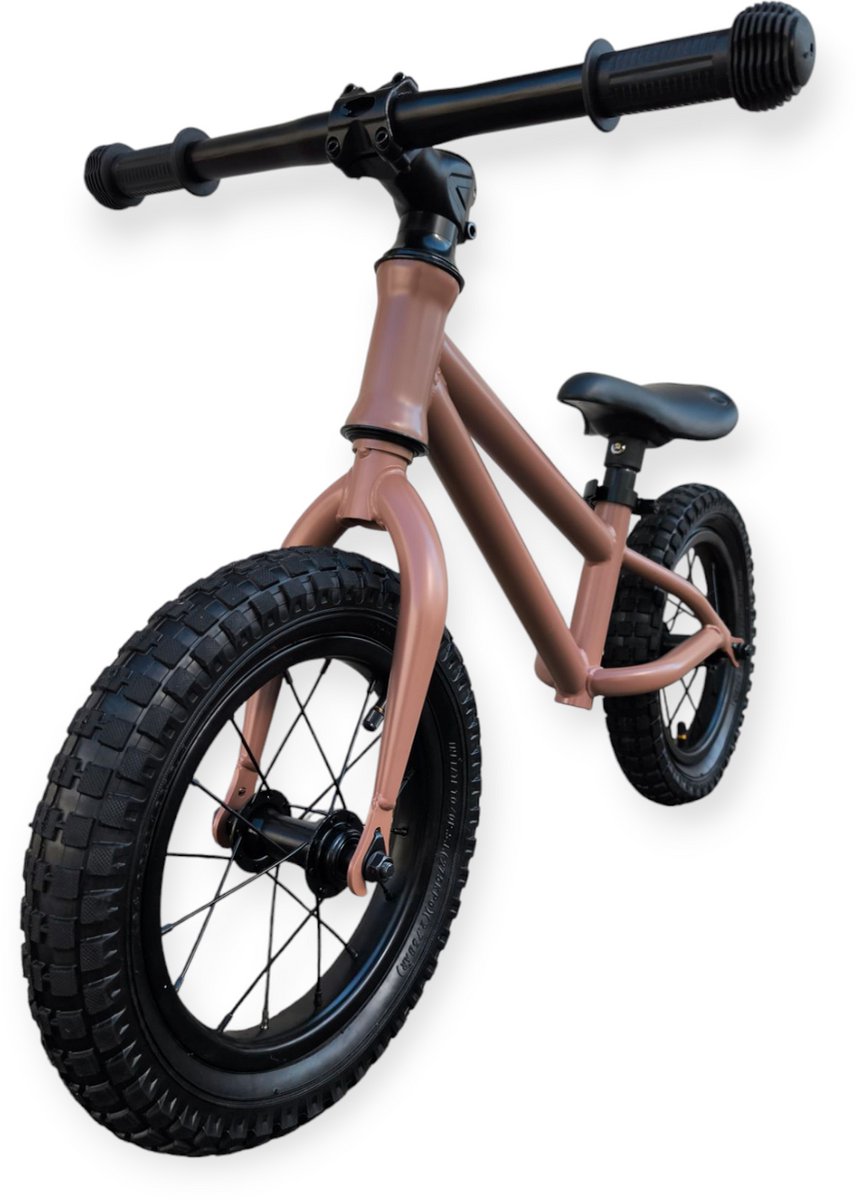 Jobber - Fatbike Loopfiets 2 jaar - loopfietsen 12 inch - Pastel Roze — afbeelding 5