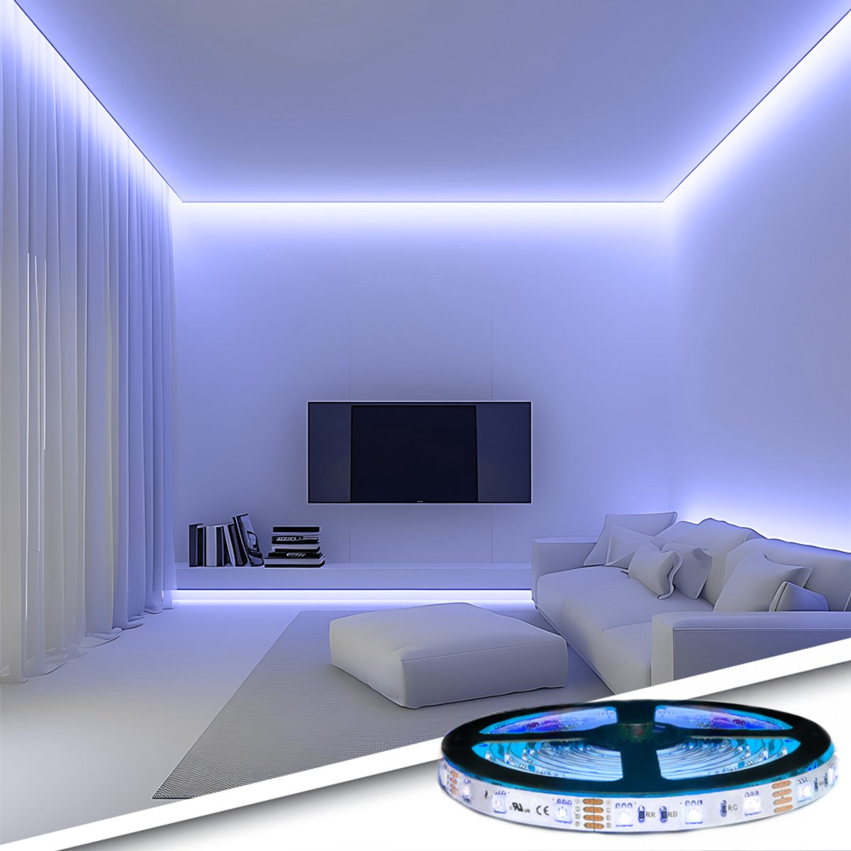 Led strip 1 meter RGB Premium 60 Leds- complete set