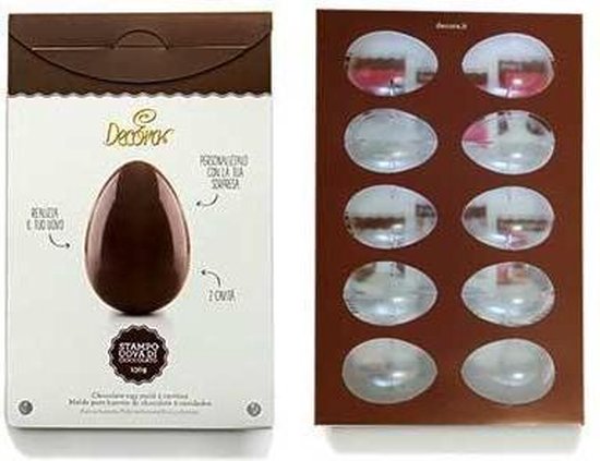 Chocolade mal 10 halve eieren 60x42mm Decora | bol.com