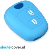 Autosleutel Hoesje geschikt voor Peugeot - SleutelCover - Silicone Autosleutel Cover - Sleutelhoesje Lichtblauw