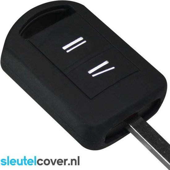 Autosleutel Hoesje geschikt voor Opel - SleutelCover - Silicone Autosleutel Cover - Sleutelhoesje Zwart