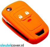 Autosleutel Hoesje geschikt voor Chevrolet - SleutelCover - Silicone Autosleutel Cover - Sleutelhoesje Oranje