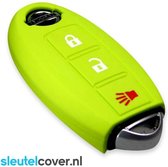 Nissan SleutelCover - Lime groen / Silicone sleutelhoesje / beschermhoesje autosleutel
