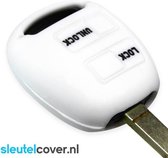 Toyota SleutelCover - Wit / Silicone sleutelhoesje / beschermhoesje autosleutel