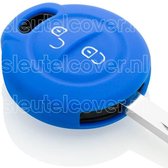 Mitsubishi SleutelCover - Blauw / Silicone sleutelhoesje / beschermhoesje autosleutel