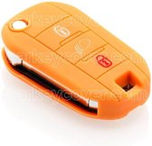 Autosleutel Hoesje geschikt voor Citroën - SleutelCover - Silicone Autosleutel Cover - Sleutelhoesje Oranje