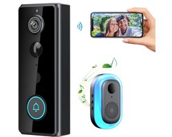 Draadloze Deurbel WIFI - Slimme Video Intercom - Batterij - Zonder abo - AI ja - 1080p