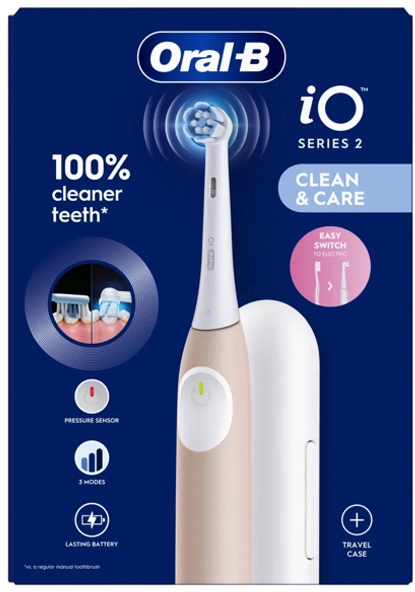 Oral-B iO 2 Calm Pink Elektrische Tandenborstel met Reisetui