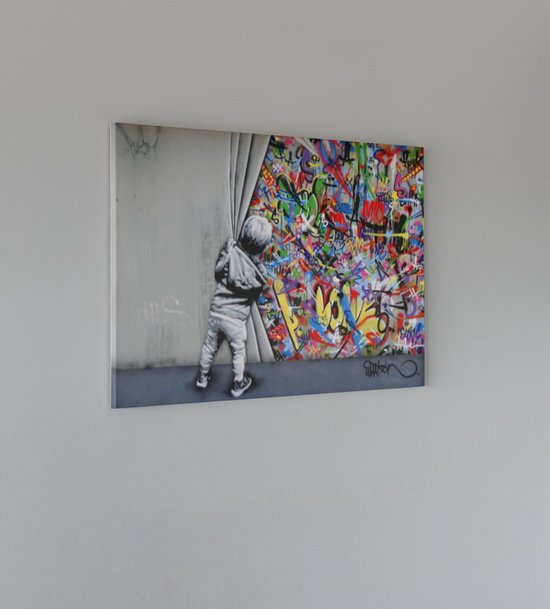 Peinture sur toile - Graffiti Art - Banksy - 150x100x2 cm