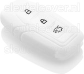 Ford SleutelCover - Wit / Silicone sleutelhoesje / beschermhoesje autosleutel