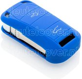 Autosleutel Hoesje geschikt voor Porsche - SleutelCover - Silicone Autosleutel Cover - Sleutelhoesje Blauw