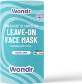 Masque sans rinçage WONDR - Peaux normales à grasses - Hydrate et protège - Éclat réparateur nocturne - Crème visage Solid - 46g
