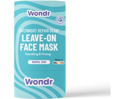 Wondr leave-on facemask - Normale tot vette huid - Hydrateert en beschermt - Overnight repair glow - Solid gezichtscrème - 46g